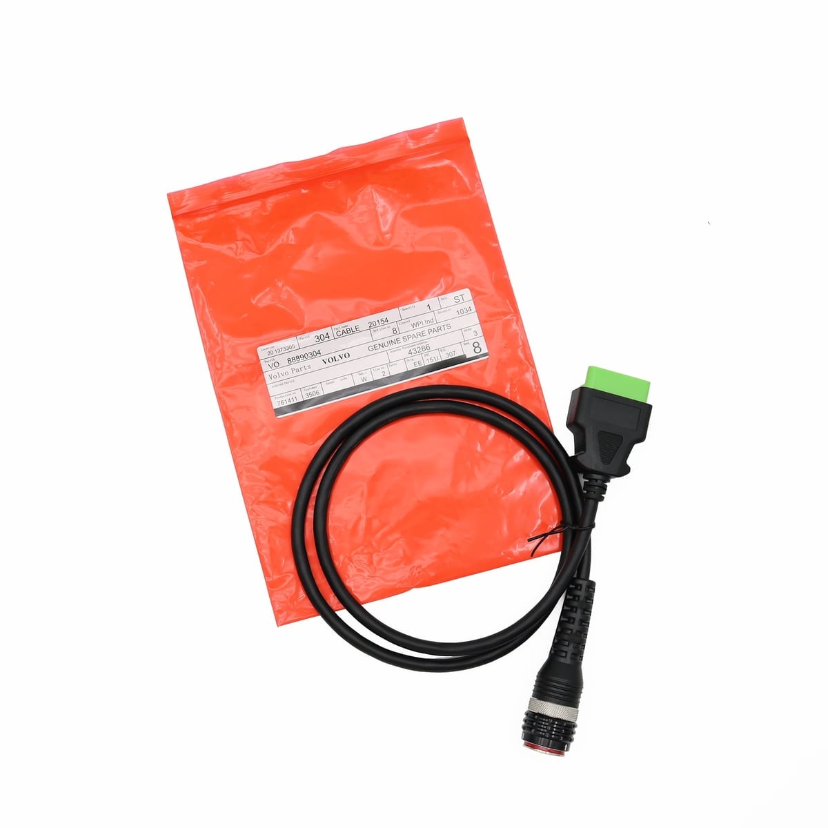 88890304 16 Pin OBD Aviation Plug Test Wire Harness Interface Main Test 16pin OBD Adapter Cable For VOLVO VocomⅠ Diagnostic Tool 5 168a