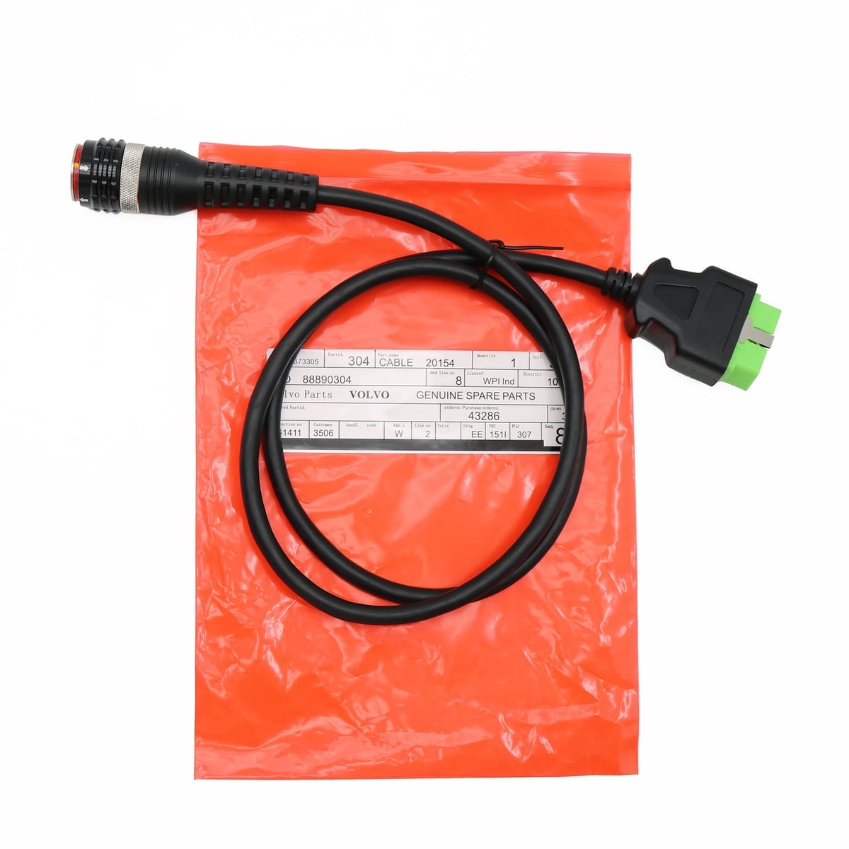 88890304 16 Pin OBD Aviation Plug Test Wire Harness Interface Main Test 16pin OBD Adapter Cable For VOLVO VocomⅡ Diagnostic Tool 3 9fd1