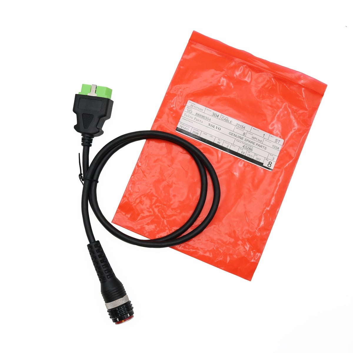 88890304 16 Pin OBD Aviation Plug Test Wire Harness Interface Main Test 16pin OBD Adapter Cable For VOLVO VocomⅡ Diagnostic Tool 4 9a0b